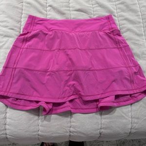 Lululemon sonic pink pace rival skirt size 6 long